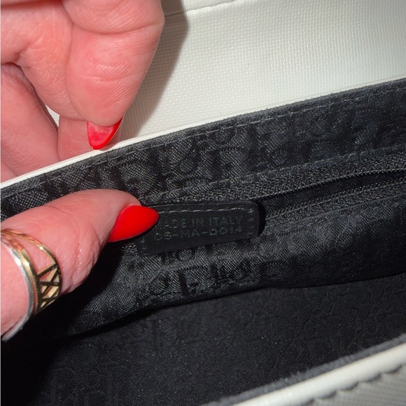 Vintage Rare model Christian Dior Hardcore Shoulder Bag Swarovski Crystals B&W - Picture 15 of 16